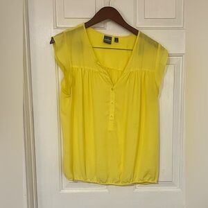 New York & Company Vibrant Yellow Blouse